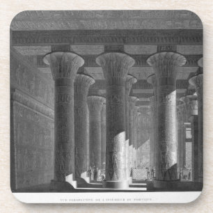Dessous-de-verre Vue de perspective de l'intérieur de portique,