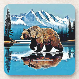 Dessous-de-verre Vue du lac Grizzly