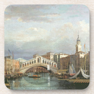 Dessous-de-verre Vue du pont de Rialto à Venise