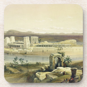 Dessous-de-verre Vue générale de l'île de Philae, Nubia, de