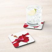 Dessous-de-verre Vue latérale de l'Hibiscus rouge (Côté Droit)