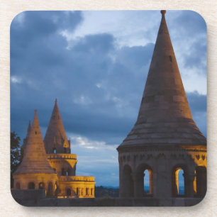 Dessous-de-verre Vue nocturne sur le bastion des pêcheurs, Castle 