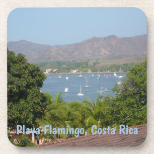 Dessous-de-verre Vue panoramique de Flamant rose Beach, Costa Rica