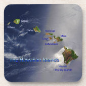 Dessous-de-verre Vue sur les îles Hawaiiennes (Devant)