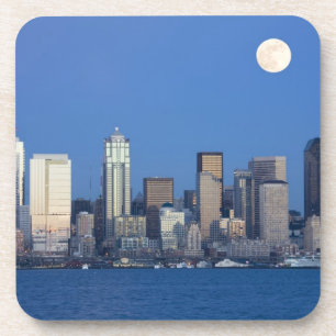 Dessous-de-verre WA, Seattle, Seattle et Elliott Bay 2