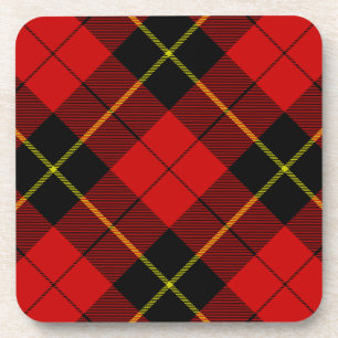 Dessous-de-verre Wallace tartan rouge noir plaid