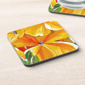 Dessous-de-verre Wallflower originale aquarelle art floral (Côté gauche)