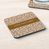 Dessous-de-verre Warm Coffee Bean Roast Tones Seamless Pattern (Côté gauche)