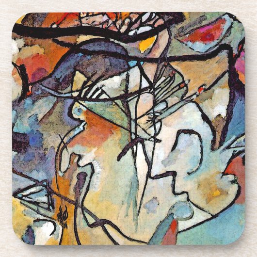 Dessous-de-verre Wassily Kandinsky - Composition Cinq Art Abstrait (Devant)