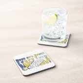 Dessous-de-verre Waterboy Volleyball in Blue and Yellow (Côté Droit)