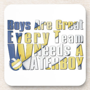 Dessous-de-verre Waterboy Volleyball in Blue and Yellow