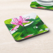 Dessous-de-verre Waterlily abstract watercolour flower art (Côté gauche)