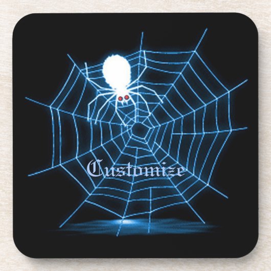 Dessous de verre Web Black & Blue Spider personnal (Devant)