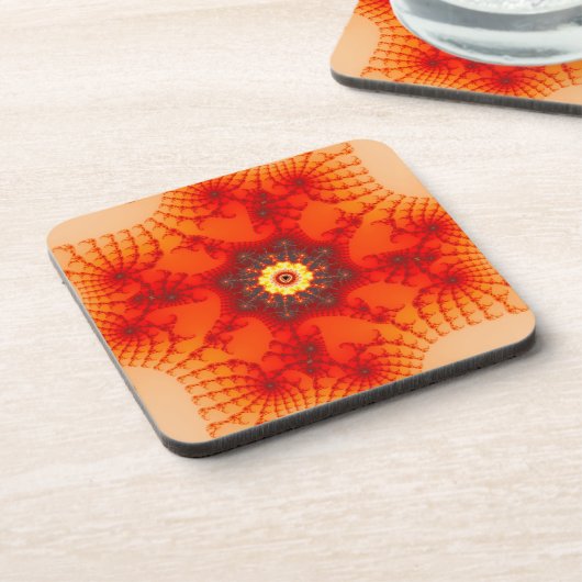 Dessous-de-verre Web du feu - art de fractale (Côté gauche)