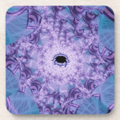 Dessous-de-verre Web | Violet et bleu Fractal Art (Devant)