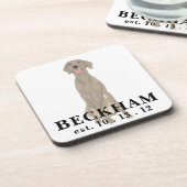 Dessous-de-verre Weimaraner personnalisé (Côté gauche)