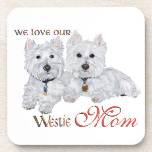 Dessous-de-verre West Highland Terriers Mother's Day