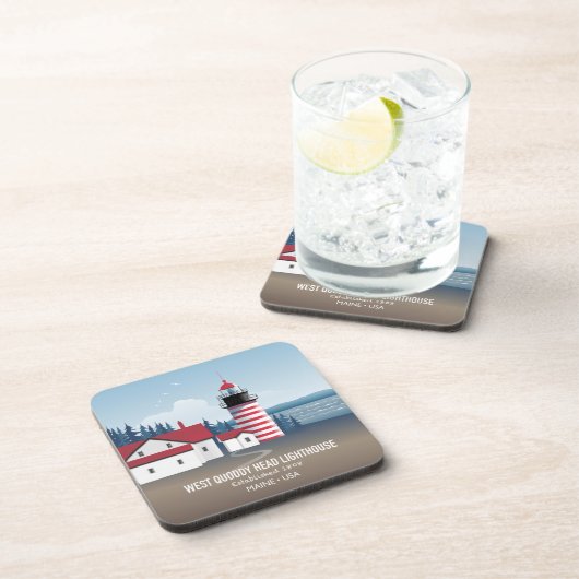 Dessous-de-verre West Quoddy Head Lighthouse (Côté Droit)