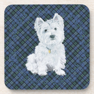 Dessous-de-verre Westie Black Watch Tartan