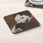 Dessous-de-verre Westie sur canapé (Côté gauche)