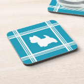 Dessous-de-verre Westies turquoise (Côté gauche)