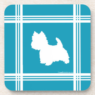 Dessous-de-verre Westies turquoise
