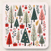 Dessous-de-verre Whimsical Christmas Tree Forest (Devant)