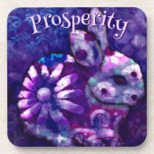 Dessous-de-verre Whimsical Floral Bunny Rabbit Personalized (Devant)