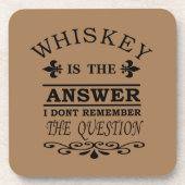 Dessous-de-verre Whiskey cite d'étranges paroles d'alcool (Devant)