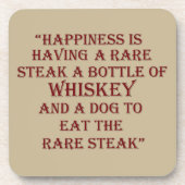 Dessous-de-verre Whiskey cite d'étranges paroles d'alcool (Devant)