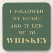 Dessous-de-verre Whiskey cite d'étranges paroles d'alcool (Devant)