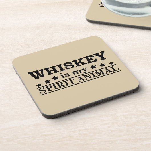 Dessous-de-verre whiskey est mon animal d'esprit (Côté gauche)
