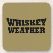 Dessous-de-verre Whiskey weather, drôle de discours d'alcool (Devant)