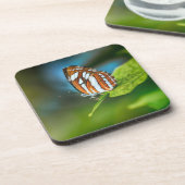 Dessous-de-verre White and Orange Striped Butterfly (Côté gauche)