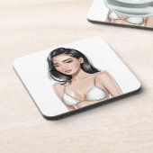 Dessous de verre White Elegance (Côté gauche)