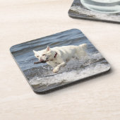 Dessous-de-verre White German Shepard sur le lac George (Côté gauche)