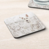 Dessous-de-verre White German Shepherd in the Snow (Côté gauche)