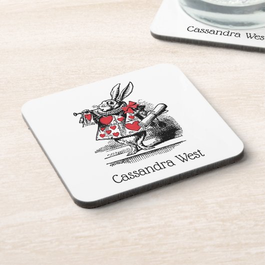 Dessous-de-verre White Rabbit Court Trumpeter Alice in Wonderland (Côté gauche)