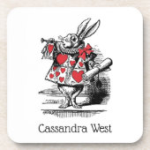 Dessous-de-verre White Rabbit Court Trumpeter Alice in Wonderland (Devant)