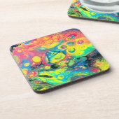 Dessous-de-verre Wild Acrylic Fluide Art Abstract (Côté gauche)