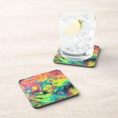 Dessous-de-verre Wild Acrylic Fluide Art Abstract (Côté Droit)