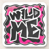 Dessous-de-verre Wild Me Vache rose et blanc (Devant)