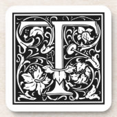 Dessous-de-verre William Morris Alphabet "T" (Devant)