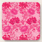 Dessous-de-verre William Morris Chrysanthemums, Fuchsia Pink (Devant)