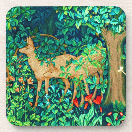 Dessous-de-verre William Morris Forest Deer Tapestry Imprimer (Devant)