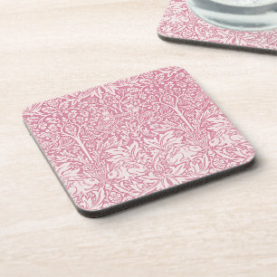Dessous-de-verre William Morris Forêt de lapin Folid Rose
