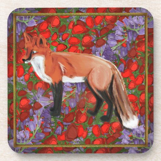 Dessous-de-verre William Morris inspired Fox (Devant)