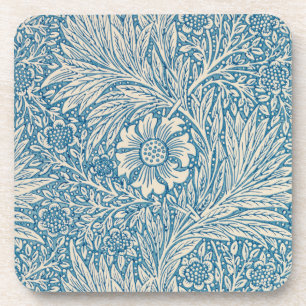 Dessous-de-verre William Morris - souci de bleu de Nouveau d'art