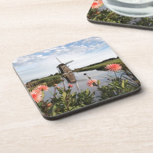 Dessous-de-verre Windmill and flowers in Holland coaster (Côté gauche)