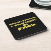 Dessous-de-verre "WISDOM EQUATION" Mignonne Expression Design. Comm (Côté gauche)